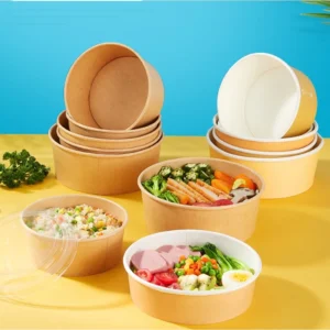 50PCS Meal Paper Box Kraft Paper Box Take Out Box Takoyaki Chicken Wings Rice Meals Box