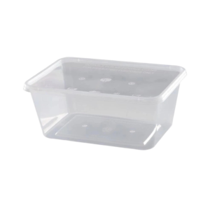 Microwave Disposable Rectangular Plastic Food Container Takeout Container Clear Container (10 Pcs x 1000ml)